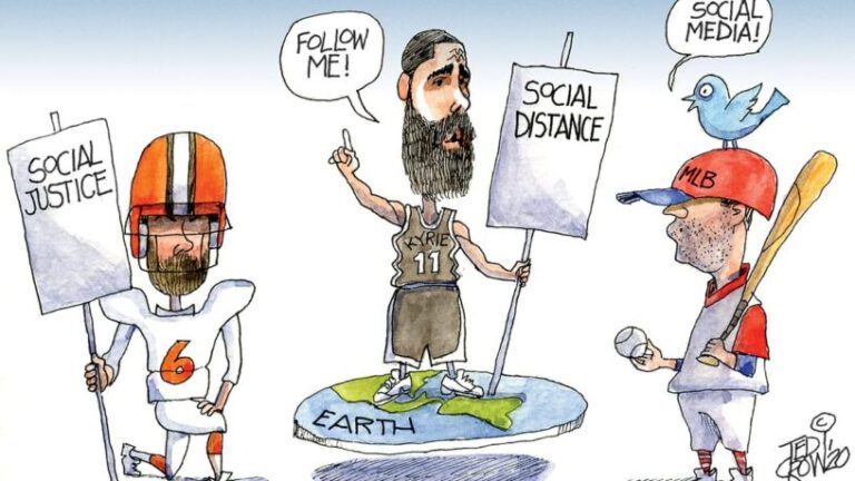Ted Crowe Social distance cartoon